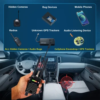 Anti Skrytá Kamera Detektor Anti Spy Magnetické GPS Tracker Detektor Finder GSM Signál, Magnet Skryté Audio GPS Odposlech Štěnice