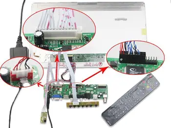 Kit pro LP140WH1(TL)(A1)/(TL)(A2)/(TL)(A4)/(TL)(A3) LP140WH1 TL 1366x768 LCD TELEVIZORU HDMI VGA AV Panel desky Řadiče USB, 14