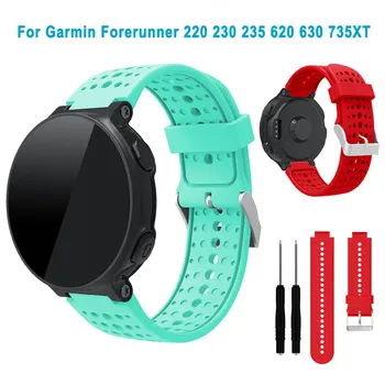 Řemínek Pro Garmin Forerunner 220 230 235 620 630 735XT Přístup S20 S5 S6 Náramek Silikonové hodinky Smartwatch Náramek Kapela a Nástroje