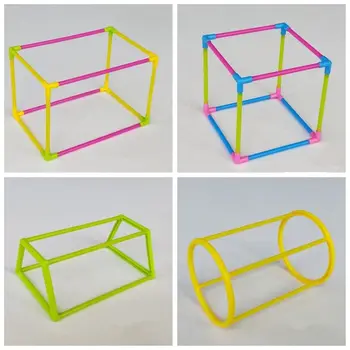 3D Geometrický Tvar Budovy Sestavit Kit Děti Matematika Geometrie Vzdělávací Hračky 3