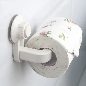 Držák toaletního Papíru Super Skladování Přísavky Držák na Zeď Odnímatelný Stojan Domácí Kuchyně Koupelna Wc Papíru Příslušenství xqmg 0
