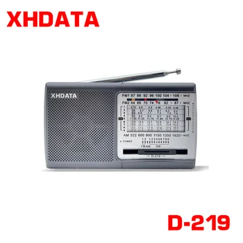 XHDATA D-219 FM Rádio Přenosný AM SW 1-9 11 Kapel, Rádio Přijímač Vysoká Citlivost Krátkovlnné Kapesní Rádio Reproduktor Sluchátka Jack