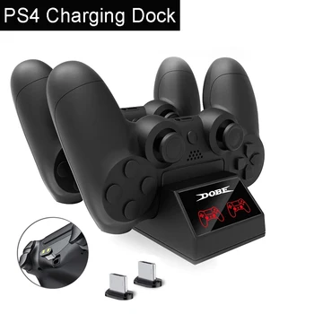 PS4 Controller Nabíječka pro Playstation 4 Nabíječka Stanice s 2 Micro USB Nabíjecí Klíčů Dual Nabíjení Dock pro PS4 Slim Pro