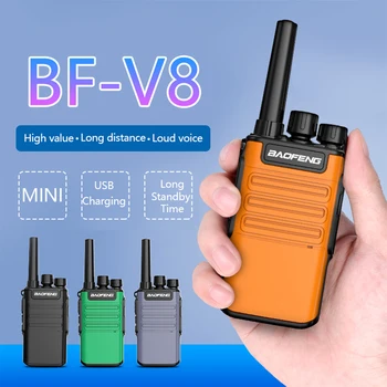 Baofeng Mini BF-V8 Vysílačky Dva Způsob, CB Ham Radio Přenosný Venkovní Lovecký Kapesní UHF HF Radiostanice Walkie Talkie 1-8 KM