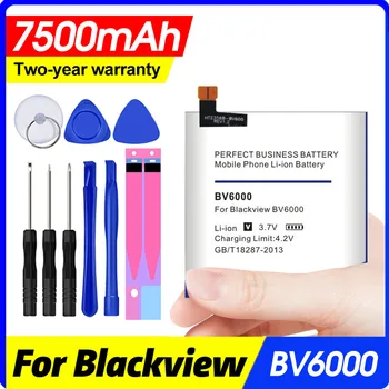 7500mah Baterie pro Blackview Černá zobrazení Bv6000 S