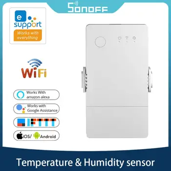 SONOFF TH Původu 16/20A Wifi Přepínač Inteligentní Domácí Scéně Dálkový Ovladač Teplota Vlhkost Monitor Pro Alexa Google Assistant
