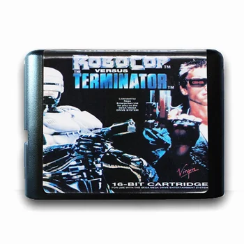 Robocop Vs. Terminator nálepka B pro 16-bitový Sega MD Hry Karty pro Mega Drive pro Genesis NÁM PAL Verze Herní Konzole