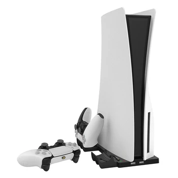 Pro PS5 Vertikální Ventilátor Chlazení Stojí 5 Digitální Vydání Vertikální Stojan Základna pro SONY Playstation5 Dual Controller Nabíjecí Dok
