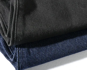 Podzimní Retro Jeans Pánské Straight Nostalgické Těžká Váha, Černé a Modré Čisté Bavlny Prát Starý Americký Denim Tužka Kalhoty 3