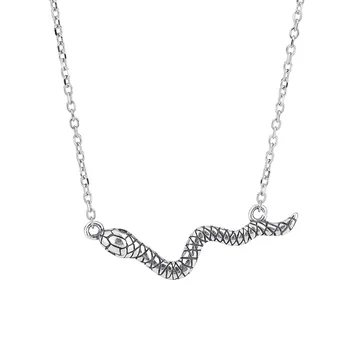 925 Sterling Silver Geometrické Had Obojek Náhrdelník Pro Ženy Široký Jemné Šperky Svatební Party Dárek K Narozeninám 4