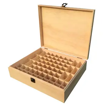 68-Grid Esenciální Olej Láhev Dřevěný Úložný Box Případě Aromaterapie Olej Láhev Organizer Premium, Dřevěné Make-Up Případě, Že Držitel