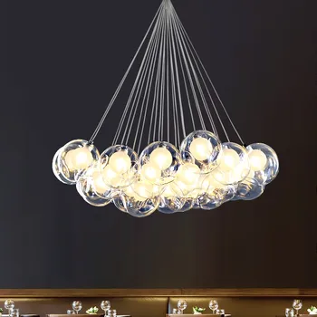 Kreativní replika lampy designový lustr obchod s oblečením skla míč bublina lampa Kuchyň Statku Jídelní stůl globe lustr