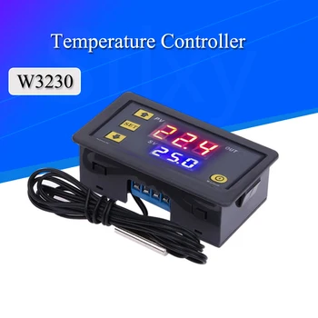 W3230 Mini Digitální Regulátor Teploty 12V 24V 220V Termostat Regulátor Vytápění, Chlazení, Ovládání Termostatem S Čidlem