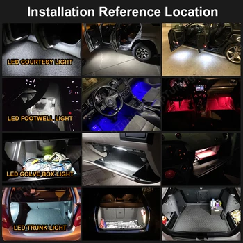 LED Zdvořilost Dveře Kufru, osvětlení prostoru pro Nohy přihrádce Světlo Lampy Pro Audi A1 A2 A3 A4 A5 A6 A7 A8 Q3 Q5 Q7 TT B5 B6 B7 B8 Auto Bílé VW 1