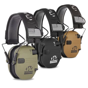 Walker ' s Razor Taktické Elektronické Snímání chránič ucha Anti-hluk Sluchátka pro Zesílení Zvuku Ochrana Sluchu Headset, Skládací