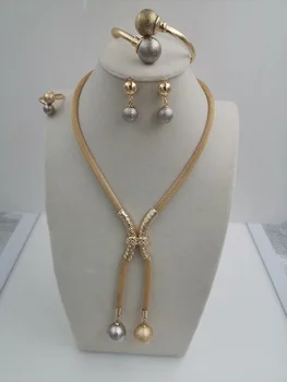 Dubaj Svatební Šperky Zlaté Barvy Šperky Sady Romantické Barevné Provedení Šperky Soupravy Náhrdelník