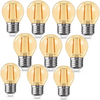 10Pcs Led Žárovky Edison Žárovku E27 G45 Globe 4W 8W 12W COB Žlutá Základna Vintage Led žárovka 2700K Teplá Bílá Pro String Světlo Žárovka