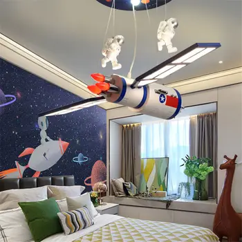 Dětský pokoj Prostor se satelitní led lustr dálkové ovládání svítidla pro děti, ložnice, dětského pokoje kreslený závěsné svítidlo 1